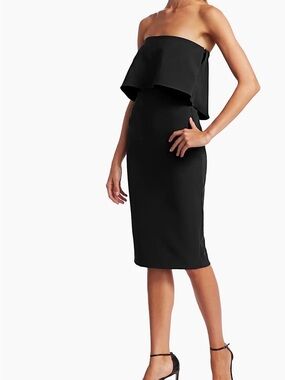 Likely Navy Strapless Fold-Over Bodycon Dress size 4